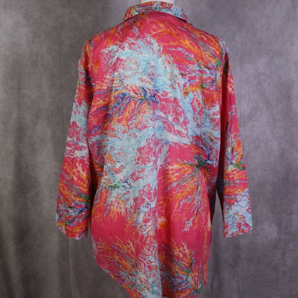 Amtica Santoria Top Womens S Pink Colorful Embroidery Boho by Giacomo Cinque - Picture 3 of 12